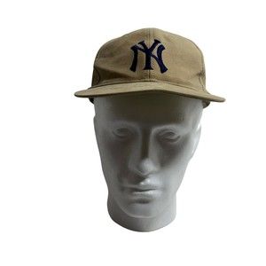 Khaki Colored New York Yankee Strapback Adjustable Baseball Cap Hat MLB